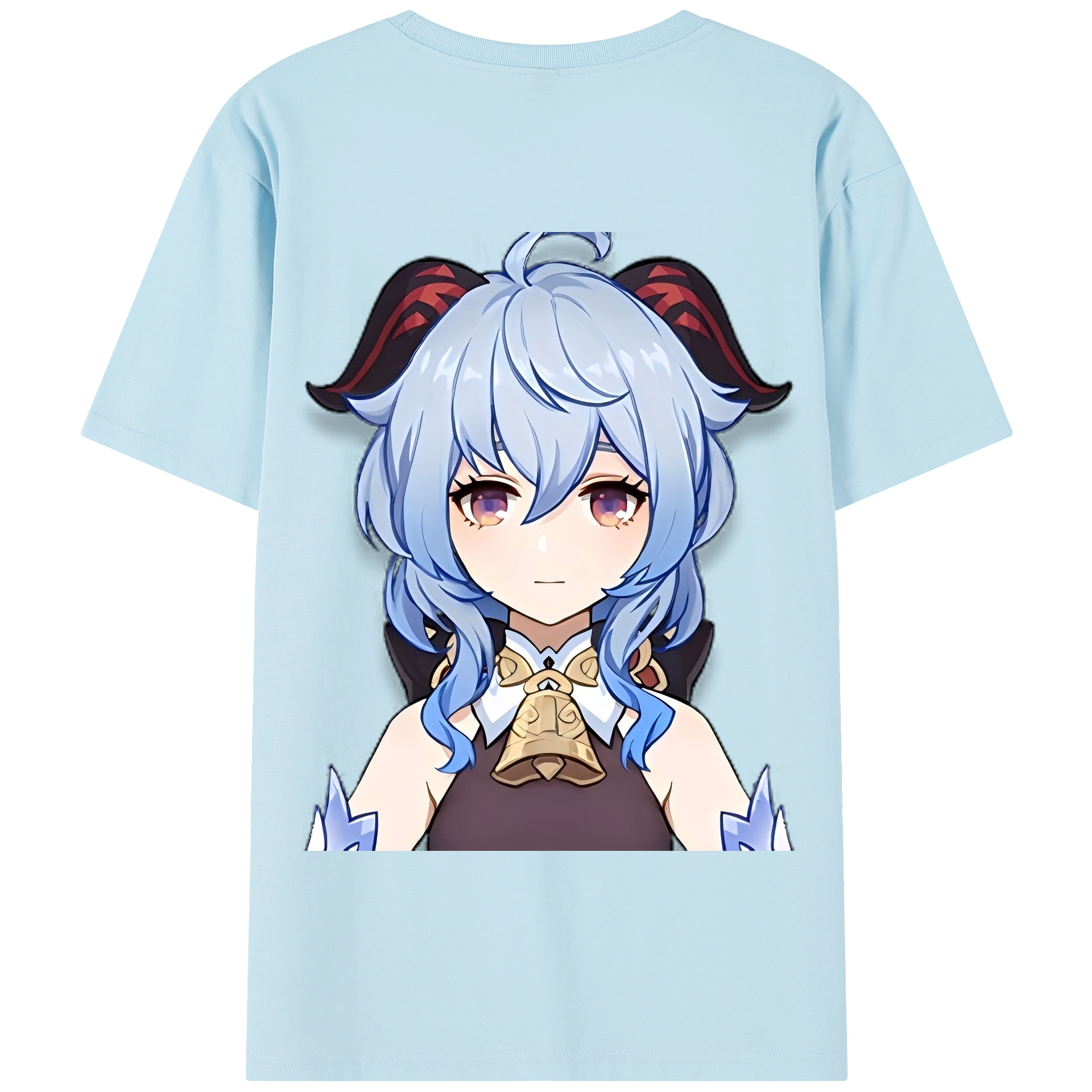 げんし神 甘雨 かんう genshin Ganyu 綿100％半袖Tシャツ（背面プリント）